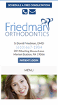 Mobile Screenshot of friedmanorthodontics.com