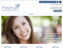 Tablet Screenshot of friedmanorthodontics.com